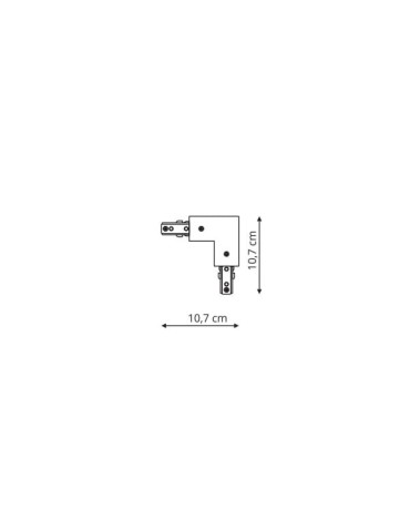Light Prestige Łącznik L biały  do szynoprzewodów 1F biały LP-552-S-WH - produkt 2