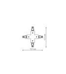 Akcesoria do szynoprzewodów 1 fazowych - Light Prestige Łącznik biały  do szynoprzewodów 1F biały LP-554 WH - product 2