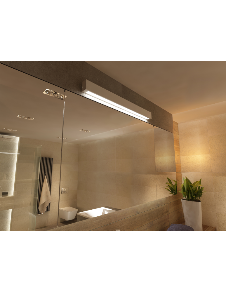 Kinkiety łazienkowe - Light Prestige Ibros kinkiet biały średni 9W 4000K IP44 LED biały GS-LWA-9W WH - produkt kolory-swiatla.pl 3