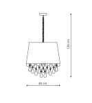 Lampy wiszące z abażurem - Light Prestige VIGO wisząca czarna E27 czarny, złoty LP-0412/1P BK - product 2