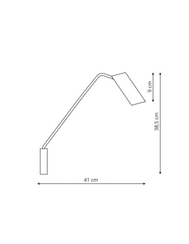 Light Prestige Futuro 1 kinkiet biały z wysięgnikiem GU10 biały LP-17001/1WL WH - product 2