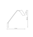 Kinkiety - Light Prestige Futuro 1 kinkiet czarny z wysięgnikiem GU10 czarny LP-17001/1WL BK - product 2