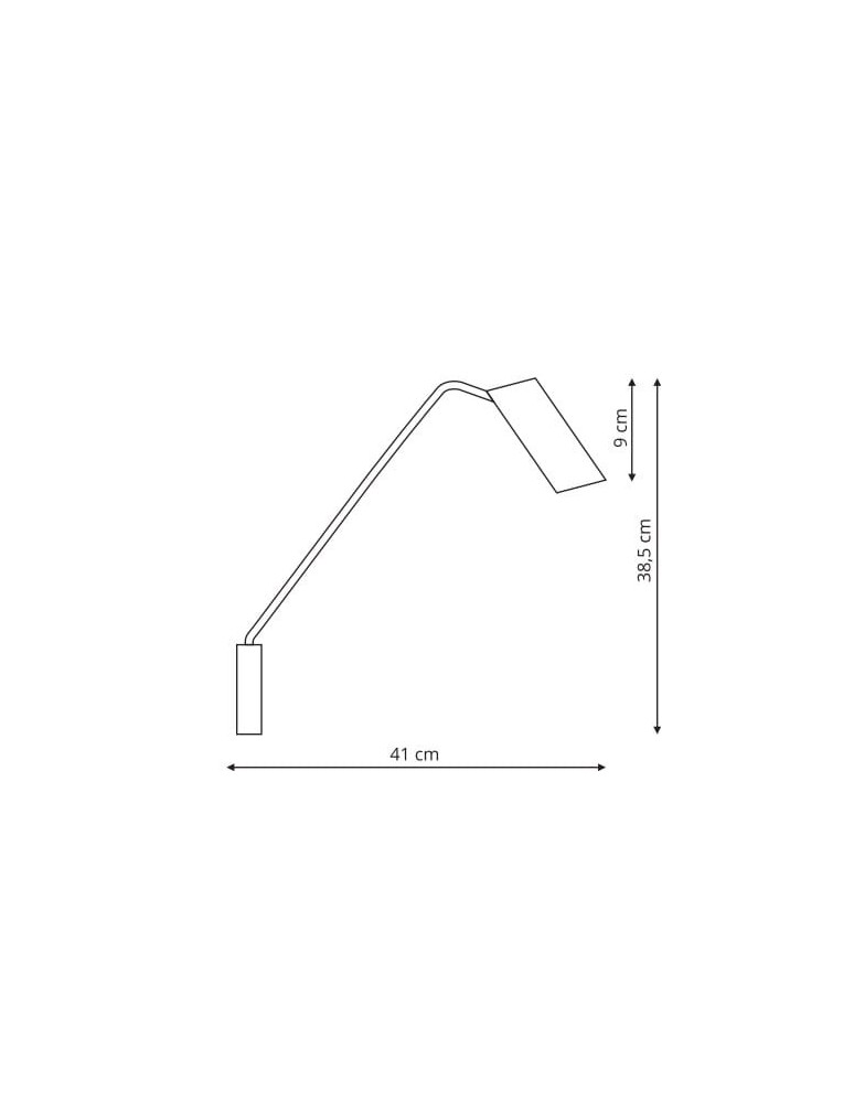Light Prestige Futuro 1 kinkiet czarny z wysięgnikiem GU10 czarny LP-17001/1WL BK