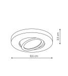 Lampy podtynkowe okrągłe - Light Prestige Lagos oczko podtynkowe okrągłe ruchome białe IP20 GU10 biały LP-440/1RS WH movable - product 2