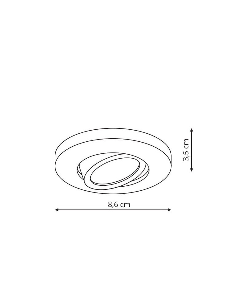 Lampy podtynkowe okrągłe - Light Prestige Lagos oczko podtynkowe okrągłe ruchome białe IP20 GU10 biały LP-440/1RS WH movable - product kolory-swiatla.pl 2