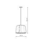 Lampy wiszące - Light Prestige Vitoria wisząca mała E27 szary LP-6030/1P S - produkt 3