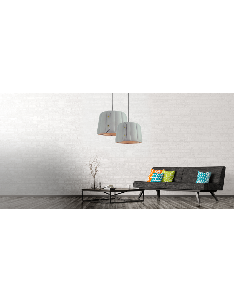 Lampy wiszące - Light Prestige Vitoria wisząca mała E27 szary LP-6030/1P S - produkt kolory-swiatla.pl 4