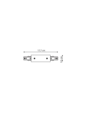 Light Prestige Zasilanie centralne do szynoprzewodów 1F czarne  LP-555-S-BK - produkt 2