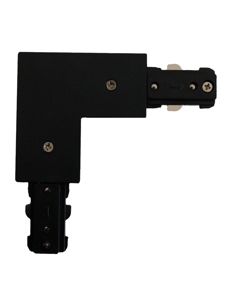 Akcesoria do szynoprzewodów 1 fazowych - Light Prestige Łącznik L czarny do szynoprzewodów 1F  LP-552-S-BK - produkt kolory-swiatla.pl 1