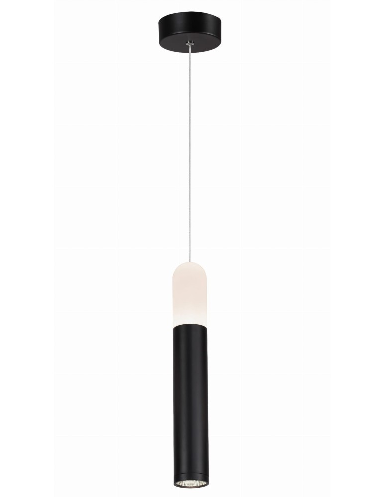 Lampy wiszące LED - Light Prestige Fano 1 wiszaca LED czarny / biały LP-8012/1P - produkt kolory-swiatla.pl 1
