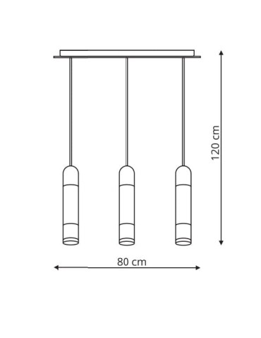Light Prestige Forli 3 wiszaca LED biały LP-8011/3P - produkt 2