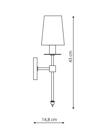Light Prestige Casoli kinkiet patyna E14 patyna LP-2118/1W patyna - produkt 2