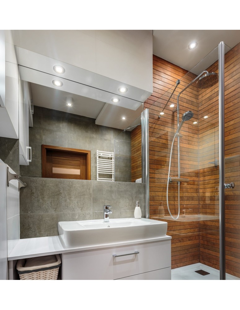 Light Prestige Lagos oczko podtynkowe kwadratowe białe IP65 GU10 biały LP-440/1RS WH square