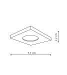 Lampy podtynkowe hermetyczne - Light Prestige Lagos oczko podtynkowe kwadratowe białe IP65 GU10 biały LP-440/1RS WH square - produkt 3
