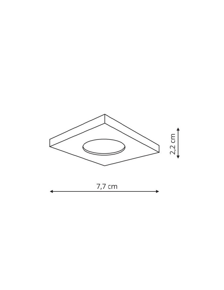 Light Prestige Lagos oczko podtynkowe kwadratowe białe IP65 GU10 biały LP-440/1RS WH square