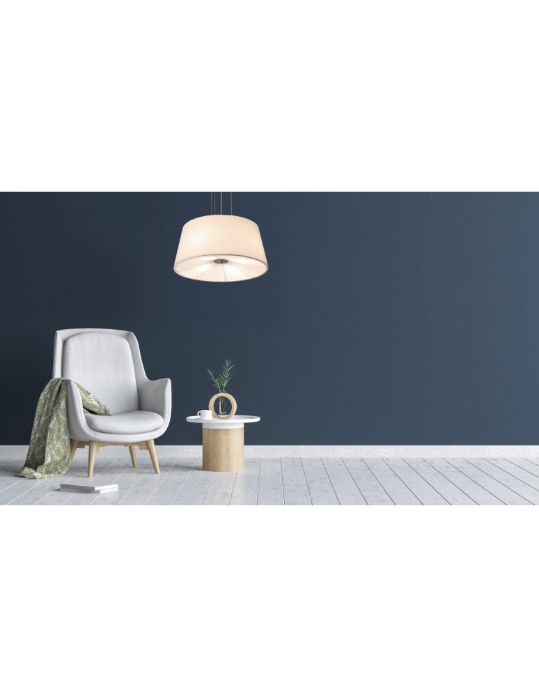 Lampy wiszące z abażurem - Light Prestige Bali wisząca biała E27 biały LP-1322/1P WH - produkt kolory-swiatla.pl 3
