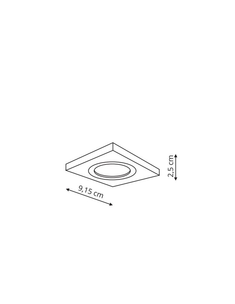 Light Prestige Metis 1 podtynkowa biała GU10 biały LP-2780/1RS WH