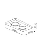 Lampy podtynkowe - oczka - Light Prestige Metis 2 podtynkowa biała GU10 biały LP-2780/2RS WH - produkt 2