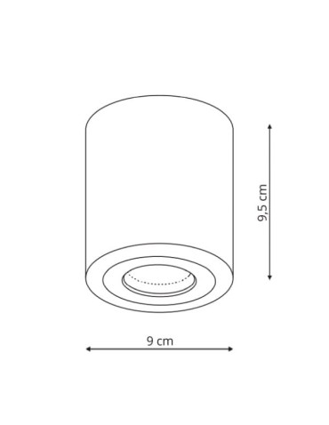 Light Prestige Faro XL oprawa natynkowa czarna IP65 GU10 czarny LP-6510/1SM XL BK - produkt 2