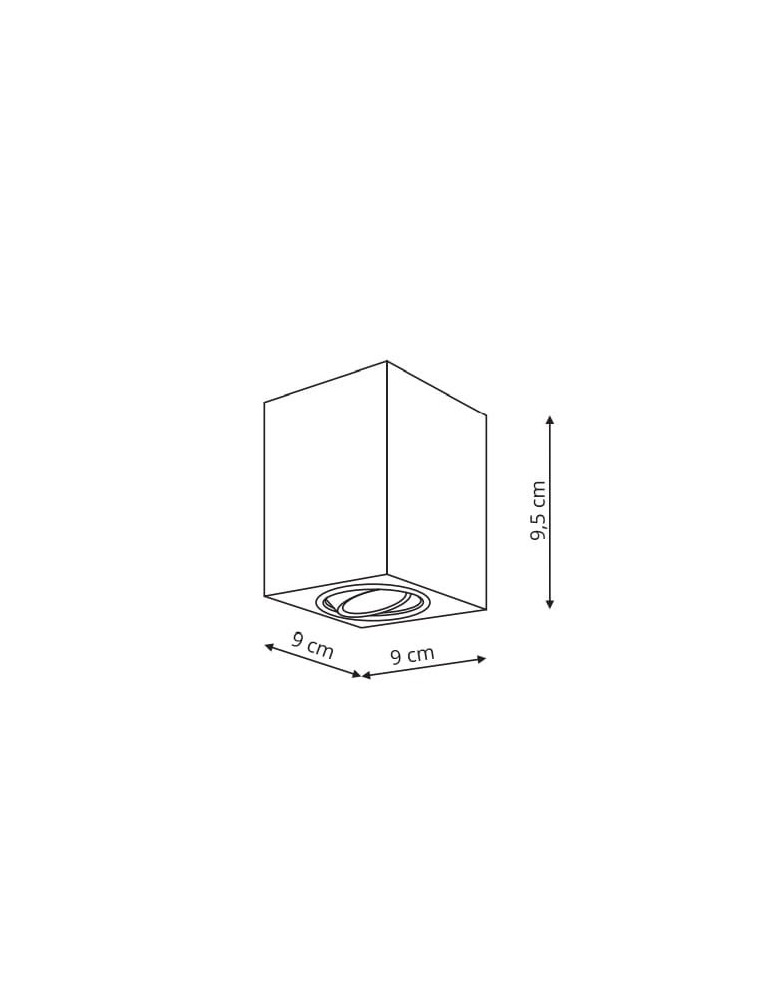 Light Prestige Lyon 1 oprawa natynkowa biala GU10 biały LP-5881/1SM WH