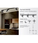 Gotowe zestawy szynoprzewodów - Light Prestige Leon SET 1F czarny LED czarny LP-1919/1W BK SET - product 3