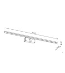 Kinkiety łazienkowe - Light Prestige Isla kinkiet chrom XXL z IP44 4000K LED chrom GS-LWB-32W CH - produkt 2