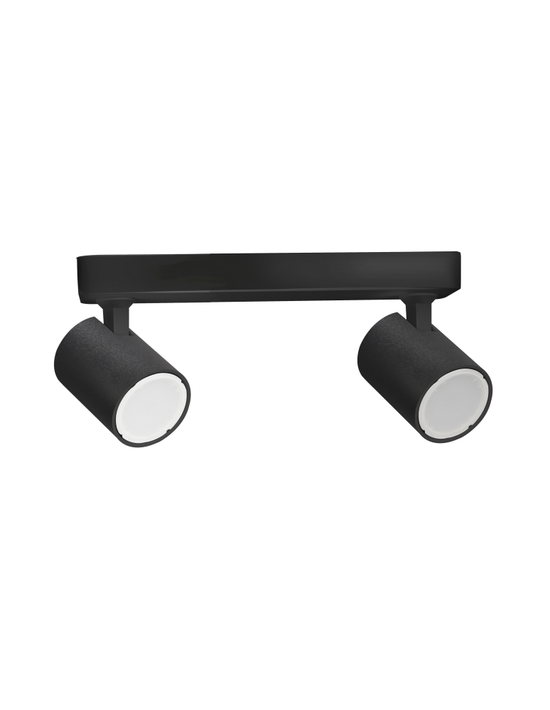 Lampy sufitowe reflektory - Light Prestige Snow 2 spot czarny GU10 czarny LP-731/2W BK - produkt kolory-swiatla.pl 1