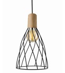 Lampy wiszące - Light Prestige Moderno wisząca długa E27 E27 czarny/brązowy LP-1221/1P L E27 BK - produkt 1