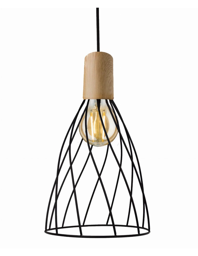 Lampy wiszące - Light Prestige Moderno wisząca długa E27 E27 czarny/brązowy LP-1221/1P L E27 BK - produkt kolory-swiatla.pl 1