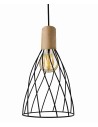 Light Prestige Moderno wisząca długa E27 E27 czarny/brązowy LP-1221/1P L E27 BK