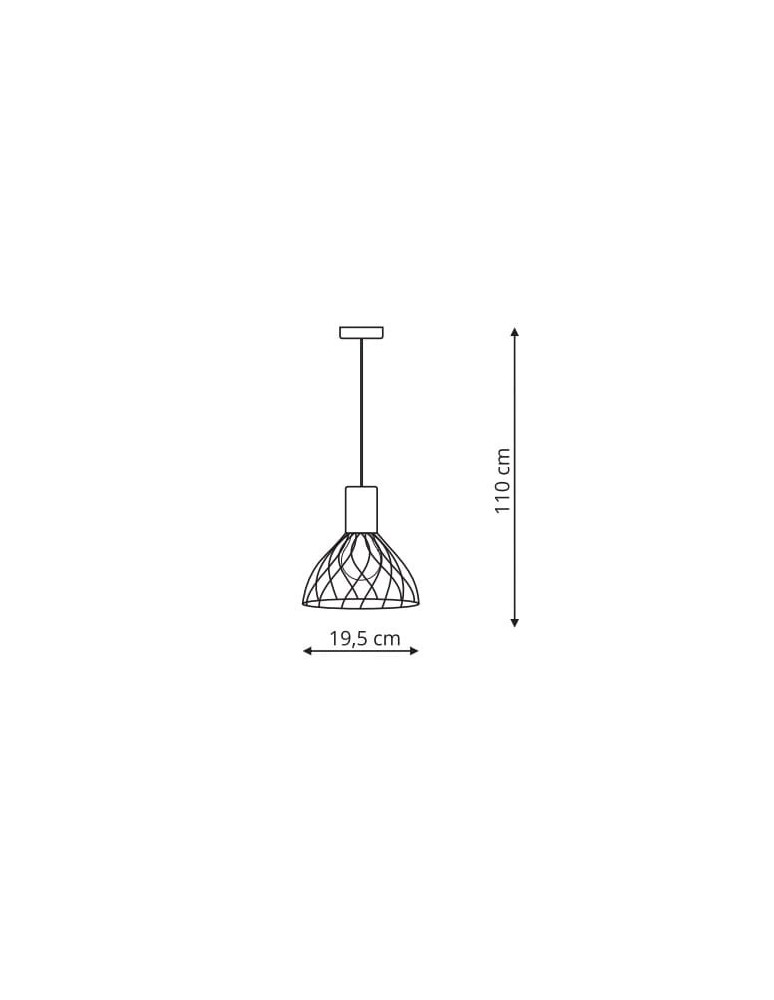 Lampy wiszące - Light Prestige Moderno wisząca mała E27 E27 czarny/brązowy LP-1221/1P S E27 BK - produkt kolory-swiatla.pl 2
