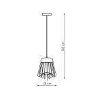 Lampy wiszące - Light Prestige Nido wisząca czarna E27 czarny/drewno LP-128/1P BK - produkt 2