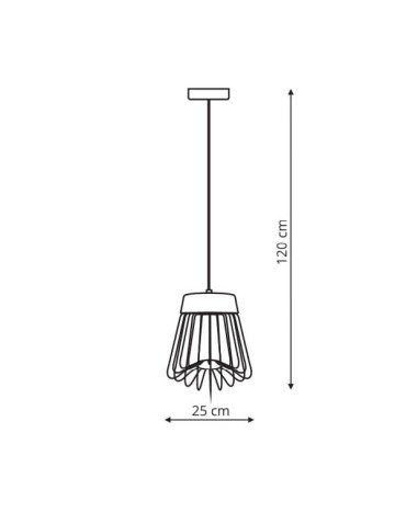 Light Prestige Nido wisząca czarna E27 czarny/drewno LP-128/1P BK - produkt 2
