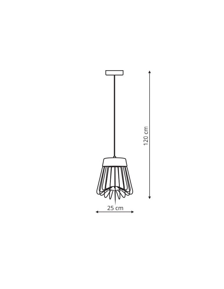 Lampy wiszące - Light Prestige Nido wisząca czarna E27 czarny/drewno LP-128/1P BK - produkt kolory-swiatla.pl 2