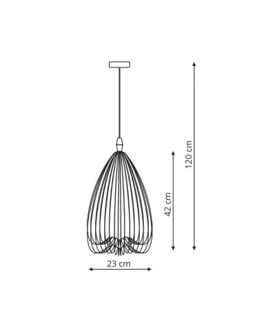 Light Prestige Frusta długa czarna E27 czarny LP-127/1P L BK - product 2