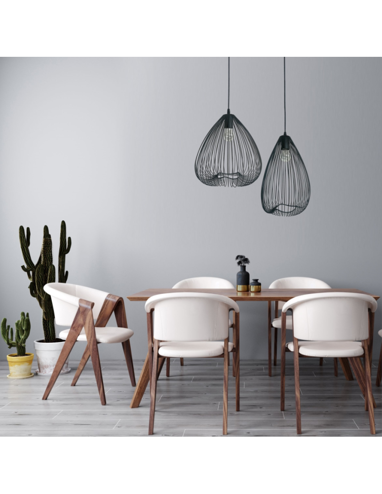 Lampy wiszące - Light Prestige Frusta długa czarna E27 czarny LP-127/1P L BK - product kolory-swiatla.pl 3