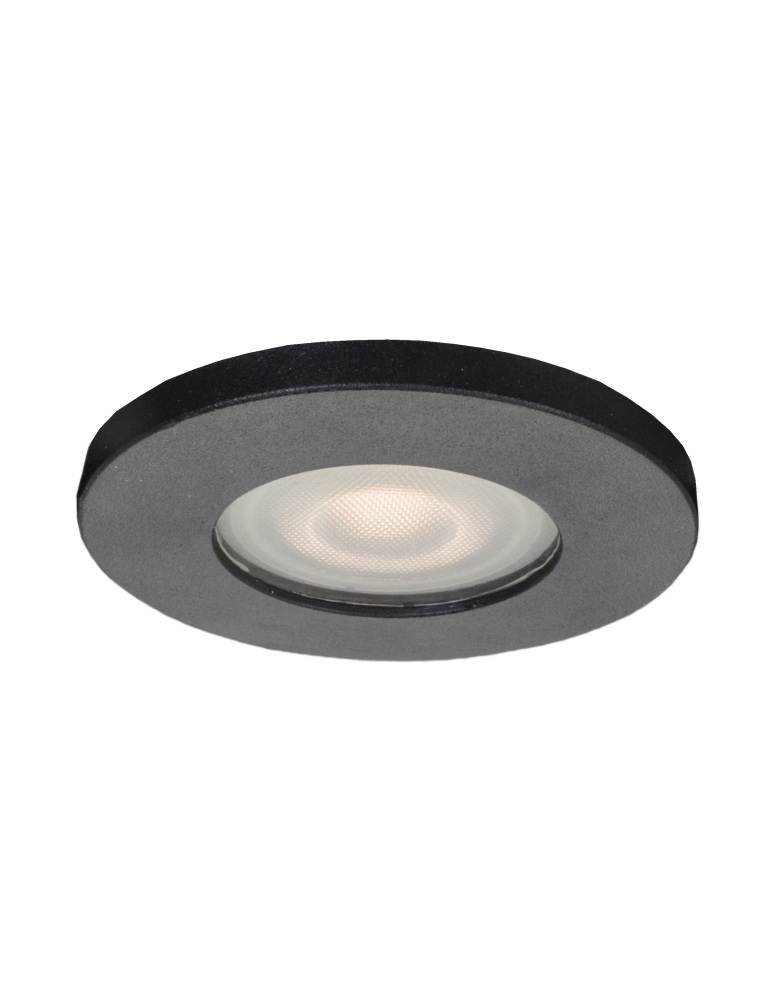 Lampy podtynkowe hermetyczne - Light Prestige Lagos oczko podtynkowe okrągłe czarne IP65 GU10 czarny LP-440/1RS BK - produkt kolory-swiatla.pl 1