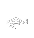 Lampy podtynkowe - oczka - Light Prestige Metis 1 podtynkowa czarna GU10 czarny LP-2780/1RS BK - produkt 2