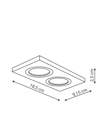Light Prestige Metis 2 podtynkowa czarna GU10 czarny LP-2780/2RS BK - produkt 2