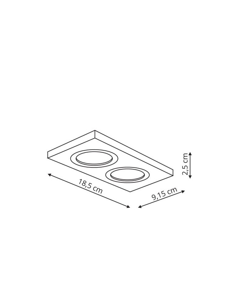 Lampy podtynkowe - oczka - Light Prestige Metis 2 podtynkowa czarna GU10 czarny LP-2780/2RS BK - product kolory-swiatla.pl 2