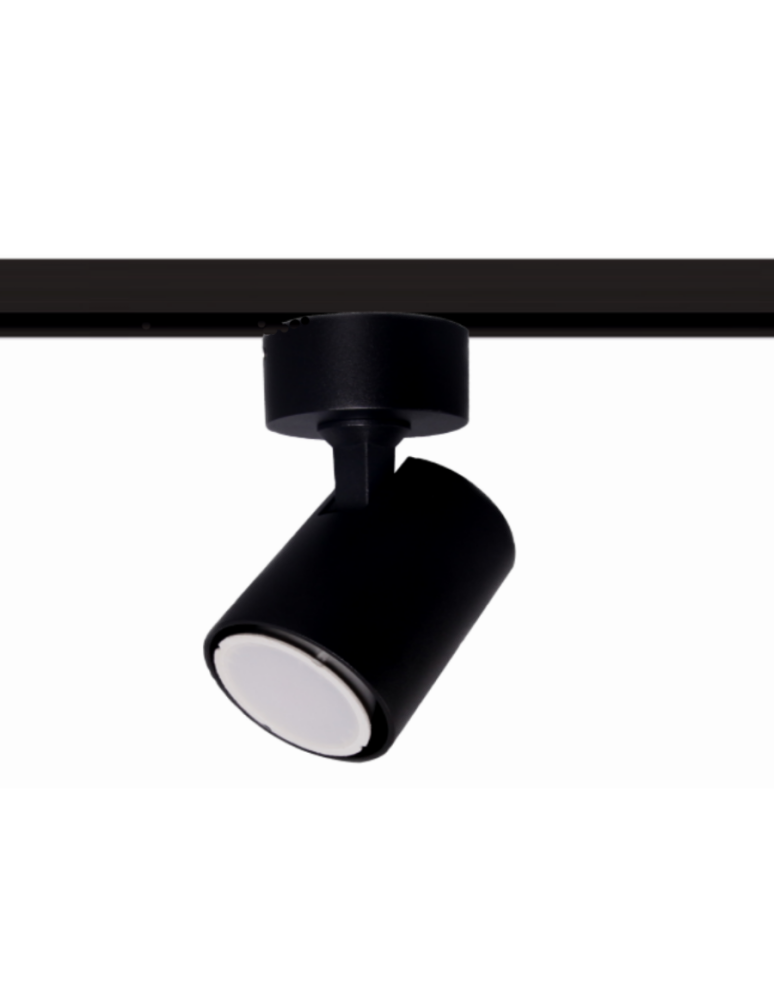 Lampy do szynoprzewodów 1 fazowych - Light Prestige Snow reflektor do szynoprzewodów 1F czarny GU10 czarny LP-731/1R BK - produkt kolory-swiatla.pl 1