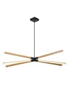 Light Prestige Lugano 6 wiszaca - 97 cm LED czarny/drewno LP-2828/6P - 97