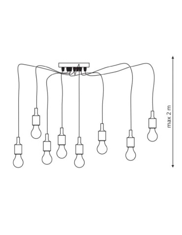 Light Prestige Soleto 7 wisząca E27 czarny LP-90082/7P - produkt 2