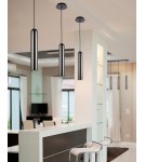 Lampy wiszące - Azzardo TUBO 1 BLACK/CHROM 1xGU10 Wisząca Czarny/Chrom AZ1236 - produkt 3