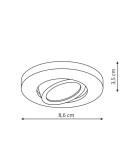 Lampy podtynkowe hermetyczne - Light Prestige Lagos oczko ruchome czarne IP65 GU10 czarny LP-4425/1RM BK - product 2