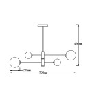 Lampy wiszące kule - Light Prestige Dorado 4 wisząca G9 złoty LP-002/4P - produkt 2