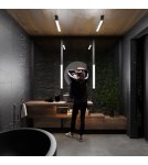 Lampy sufitowe łazienkowe - Light Prestige Ibros sufitowy czarny średni 18W 3000K IP44 LED czarny LP-7001/1C BK-63 18/3 - product 3