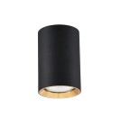 Oprawy sufitowe na wymienne źródło światła - Light Prestige Manacor oczko czarne ze złotym ringiem 9 cm GU10 czarny LP-232/1D - 90 BK/GD - product 1