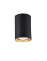 Light Prestige Manacor oczko czarne ze złotym ringiem 9 cm GU10 czarny LP-232/1D - 90 BK/GD