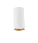 Oprawy sufitowe na wymienne źródło światła - Light Prestige Manacor oczko białe ze złotym ringiem 9 cm GU10 biały LP-232/1D - 90 WH/GD - produkt 1